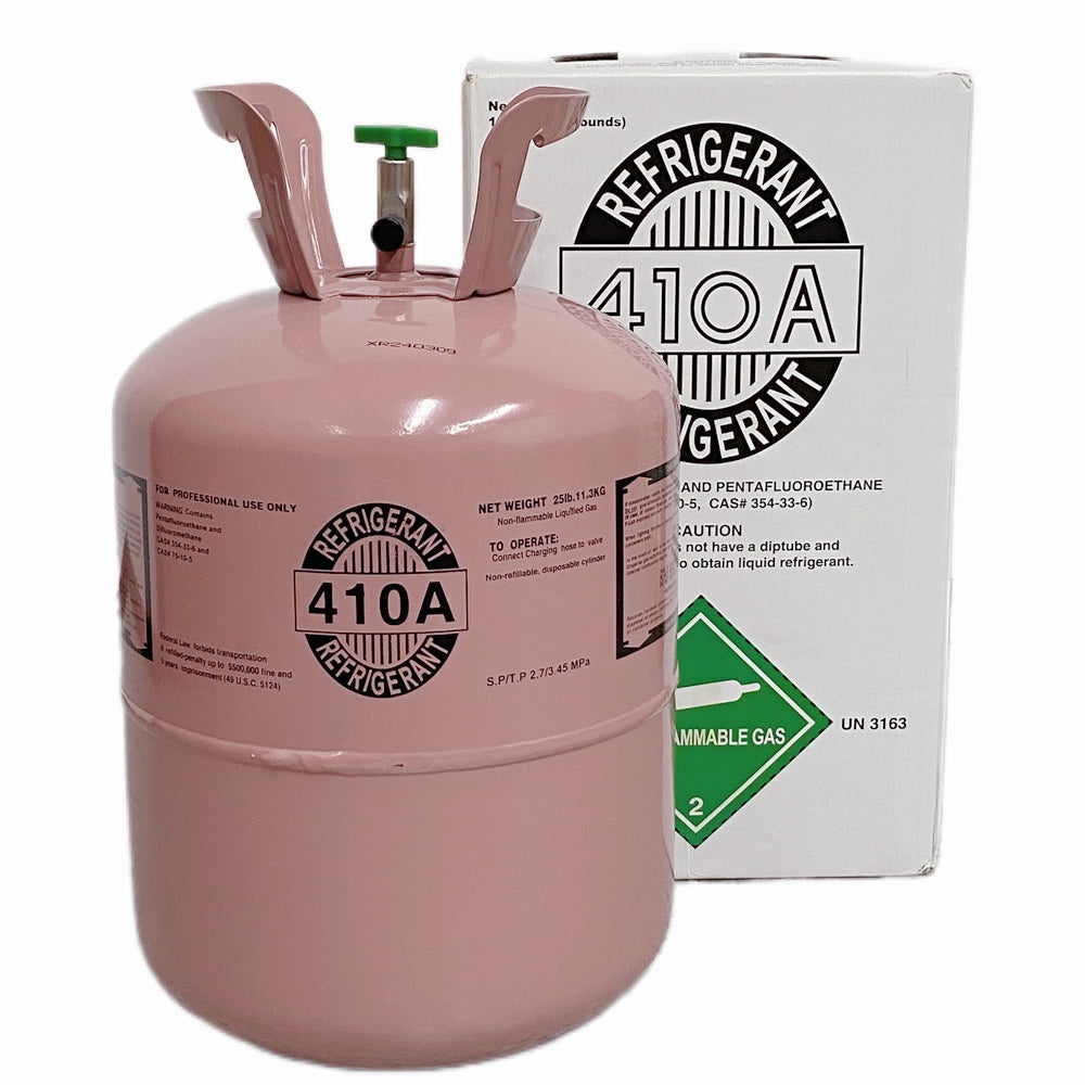 25Lb R410A Refrigerant Freon for Air Conditioners -  Steel Cylinder Packaging Tank