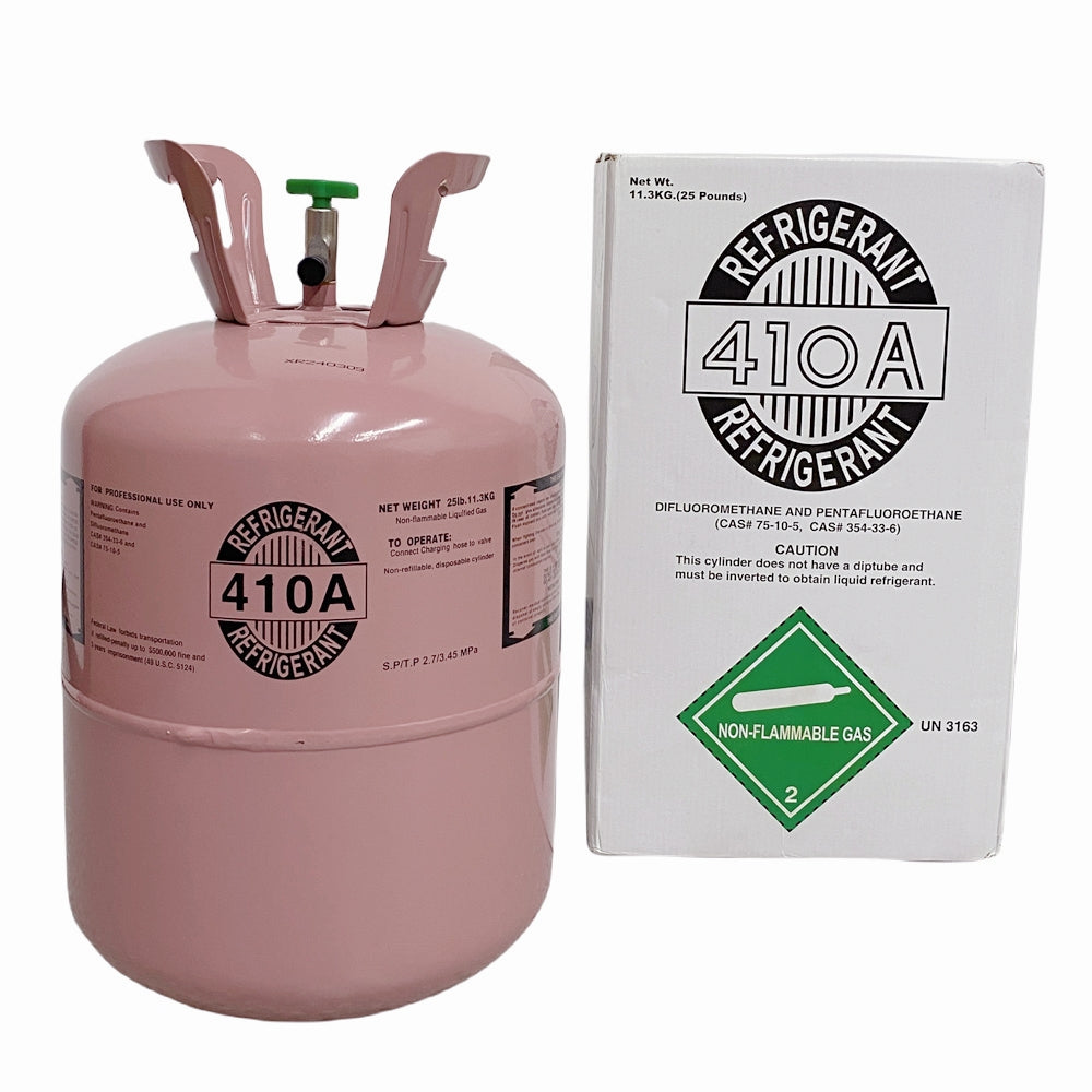 25Lb R410A Refrigerant Freon for Air Conditioners -  Steel Cylinder Packaging Tank